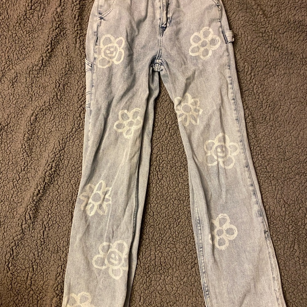 PacSun Light Gray Floral Women Jeans